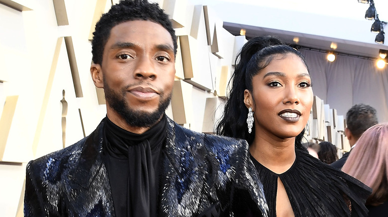Chadwick Boseman and wife
