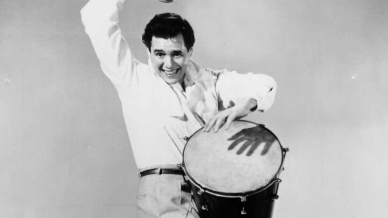 Desi Arnaz pictured with conga drum
