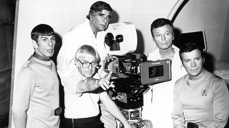 Gene Roddenberry filming Star Trek movie