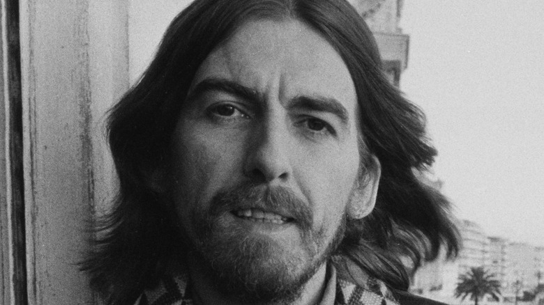 George Harrison on a balcony