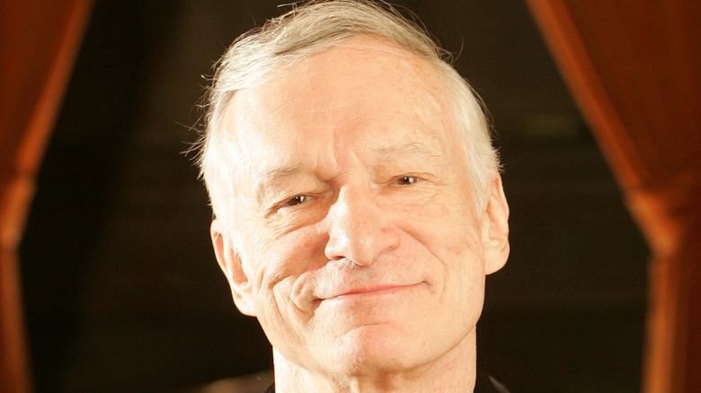 Hugh Hefner smiling