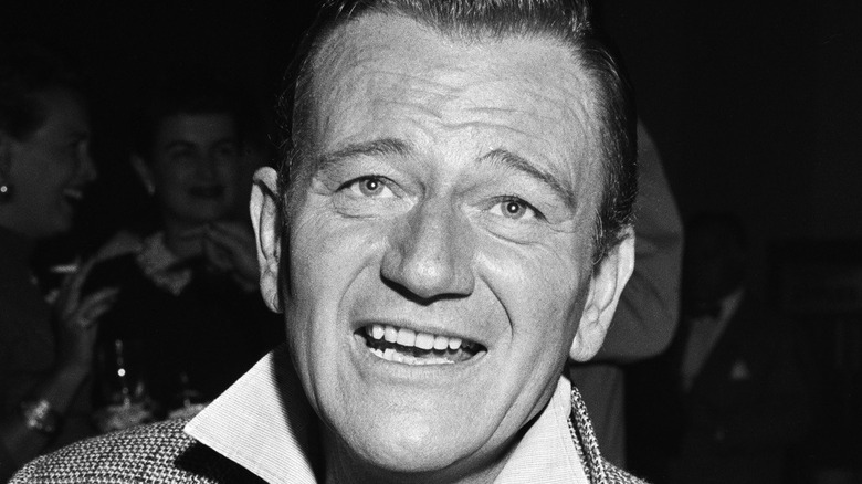 John Wayne looking up