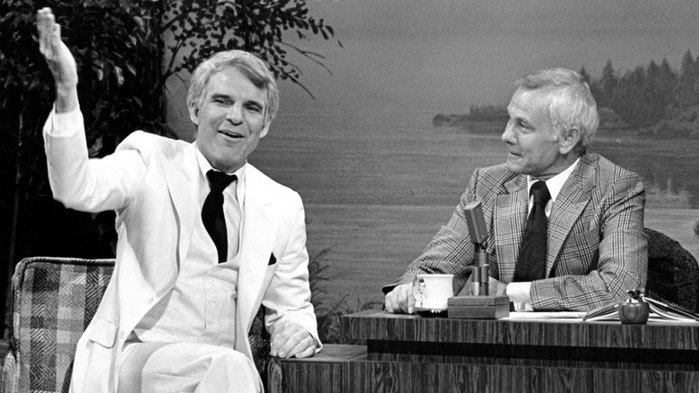 Steve Martin and Johnny Carson