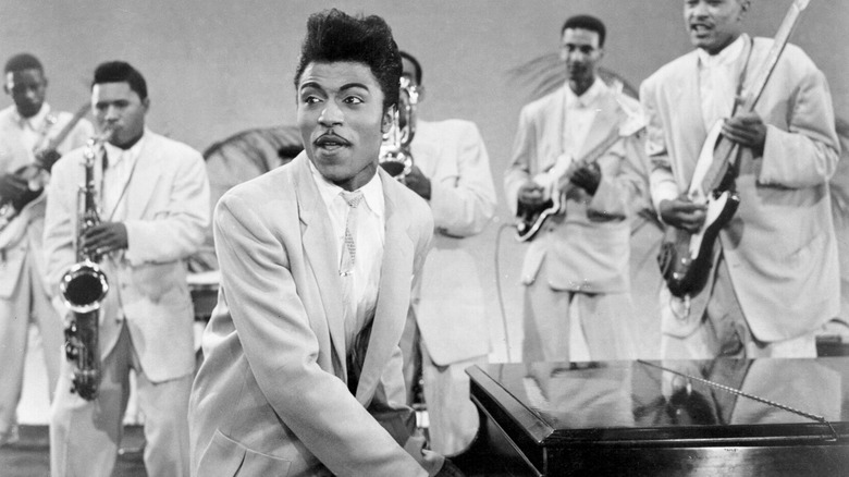 Little Richard performing with band