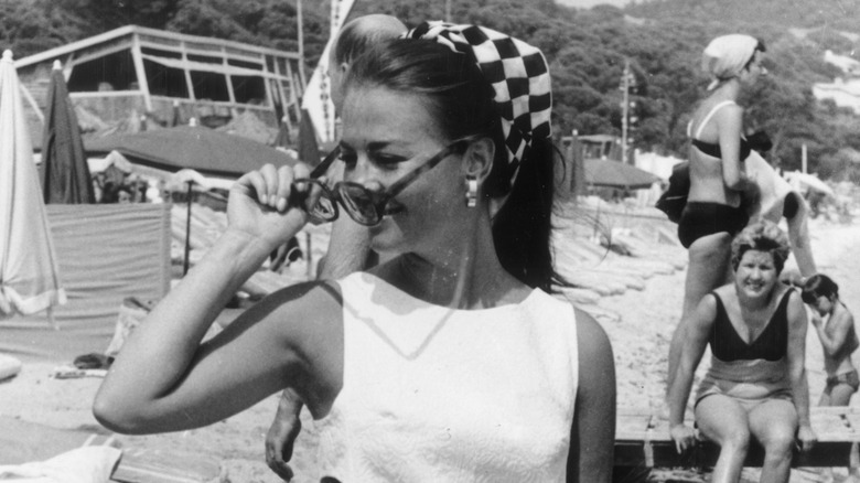 Natalie Wood at the beach