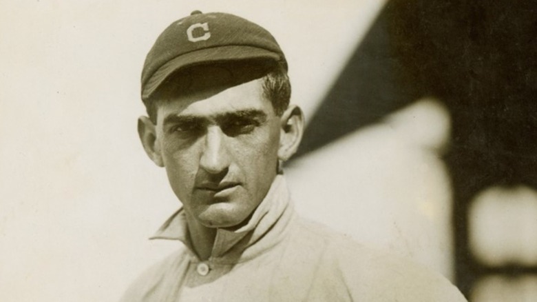 Shoeless Joe Jackson, playing for Cleveland