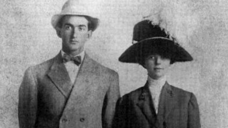 Shoeless Joe Jackson and Katie Wynn on their wedding day in 1908