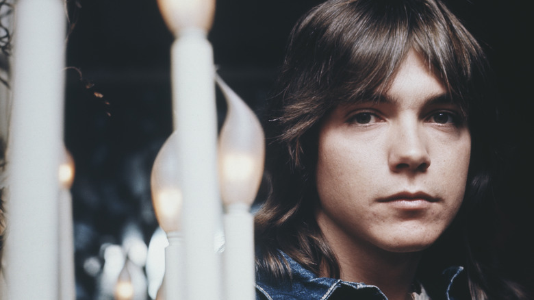 David Cassidy behind some lights 