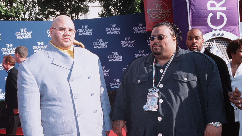 Big Pun  in a huge chain with Fat Joe at The Grammys