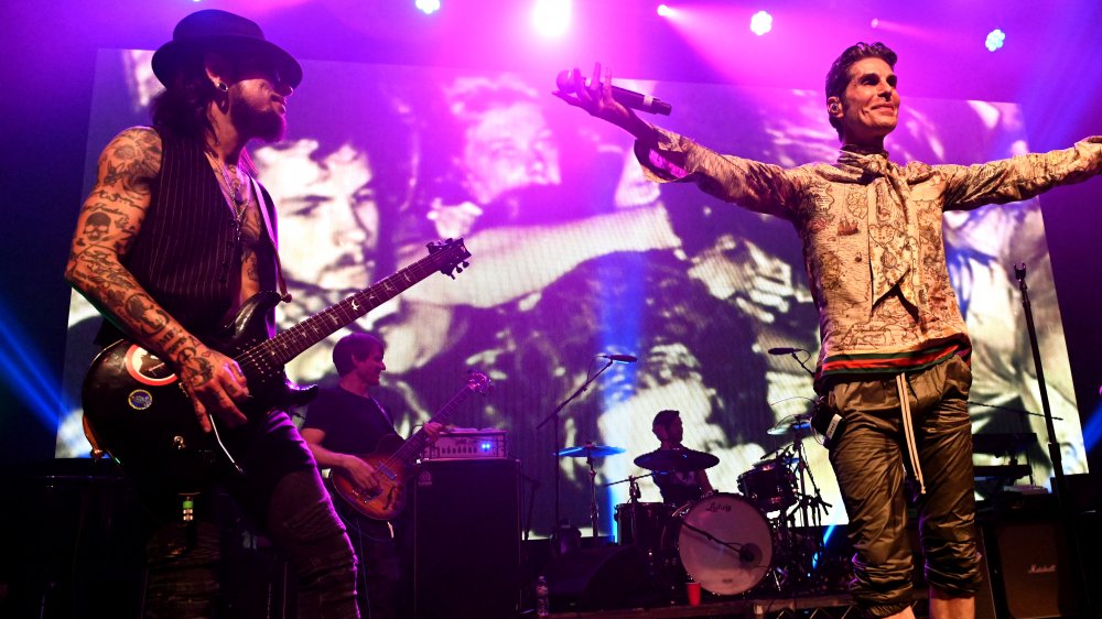 Perry Farrell and Dane Navarro performing with Jane's Addiction