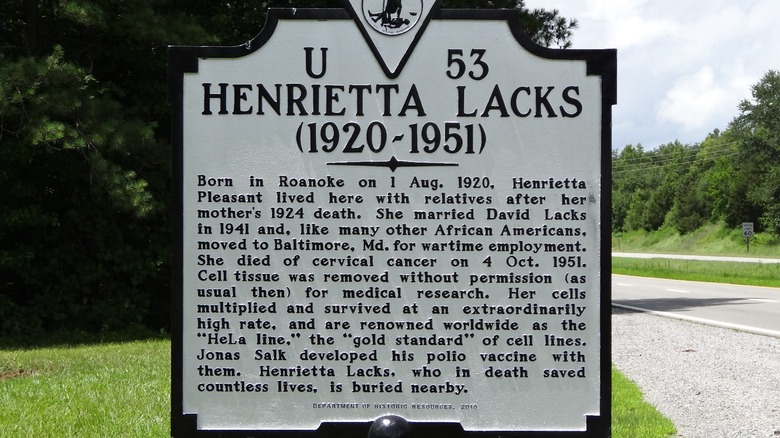 Henrietta Lacks historical marker