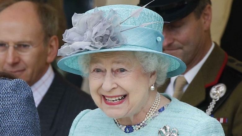 Queen Elizabeth is amused