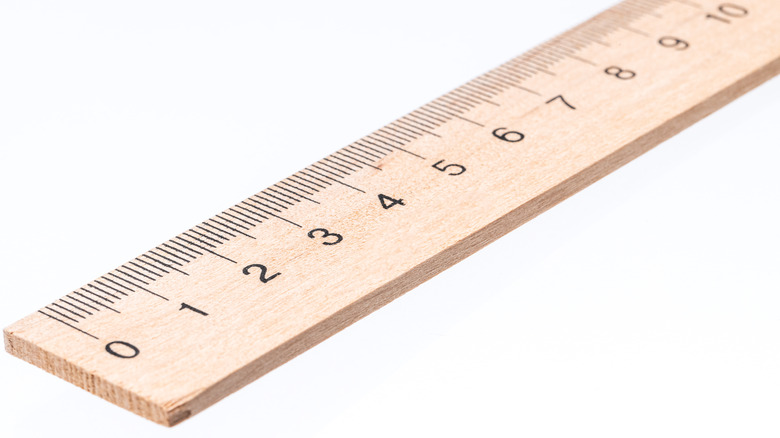 A wooden ruler