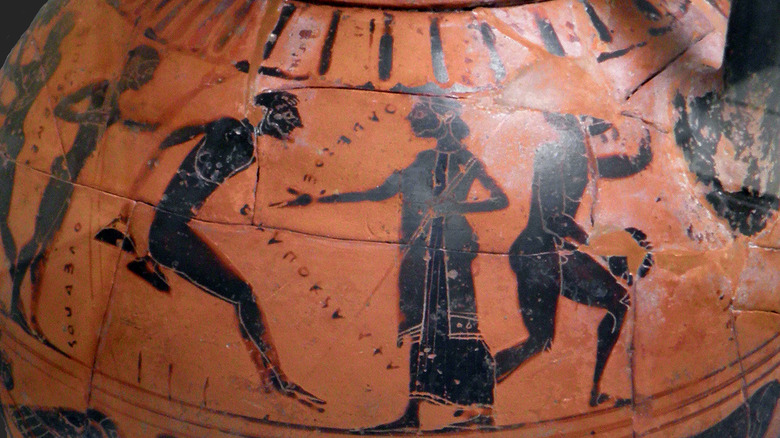 Pot depicting ancient Olympic Games