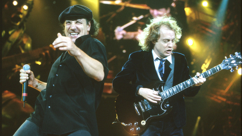 AC/DC performing on stage