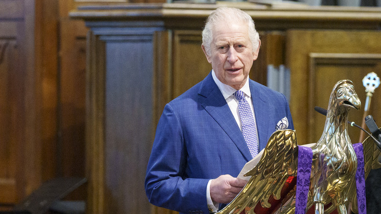 Charles III speaks in church
