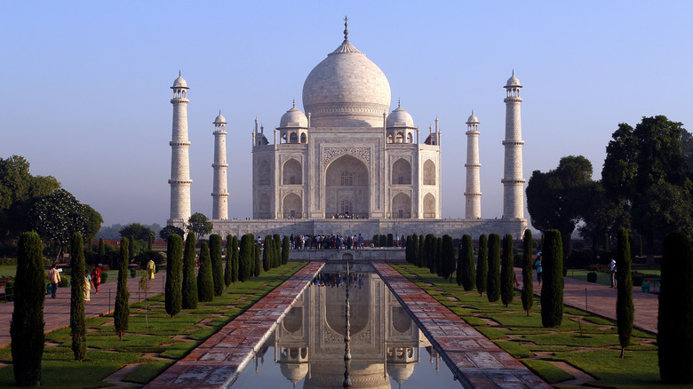 Front view of the Taj Mahal