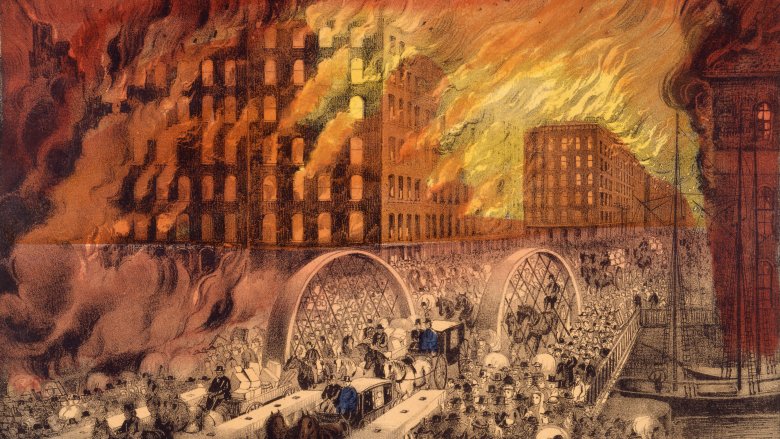 great chicago fire painting