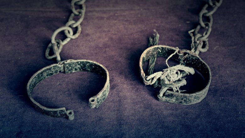 shackles on table