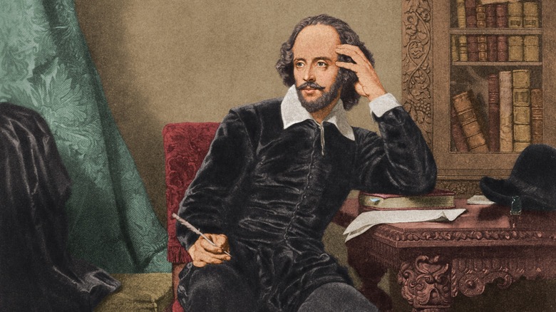 William Shakespeare sitting down writing