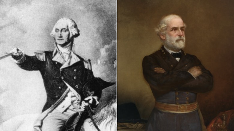 George Washington and Robert E. Lee split