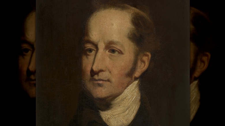 portrait of Lord Uxbridge with white collar and dark suit