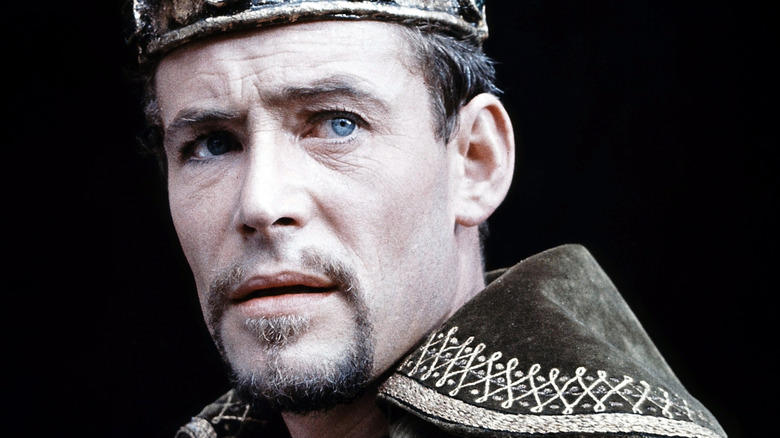 peter o'toole with goatee, crown, and medieval costume