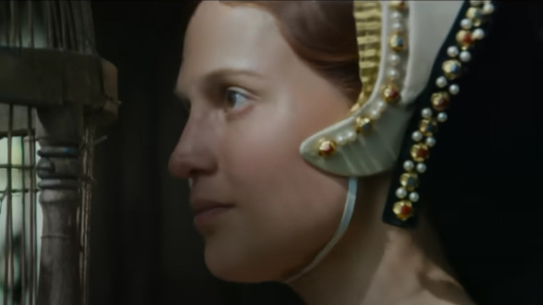 Woman in Tudor headdress
