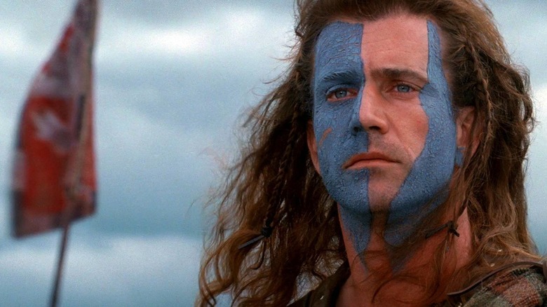 Mel Gibson in "Braveheart" with blue face paint