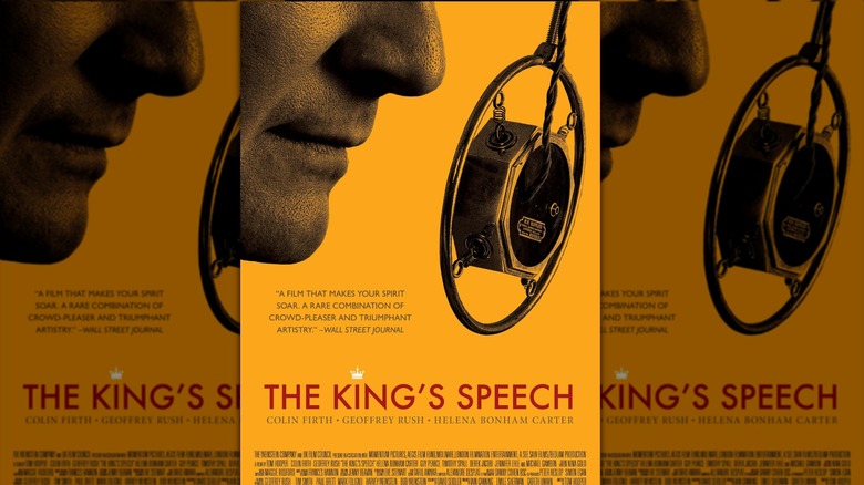 king's speech poster with Colin Firth by mic