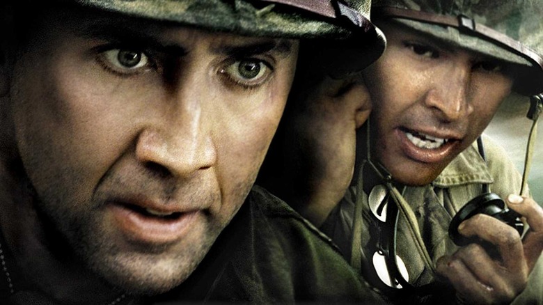 Nicolas Cage and Adam Beach in WWII soldier uniforms in 'Windtalkers'