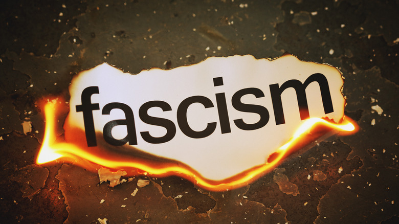 Fascism word burning