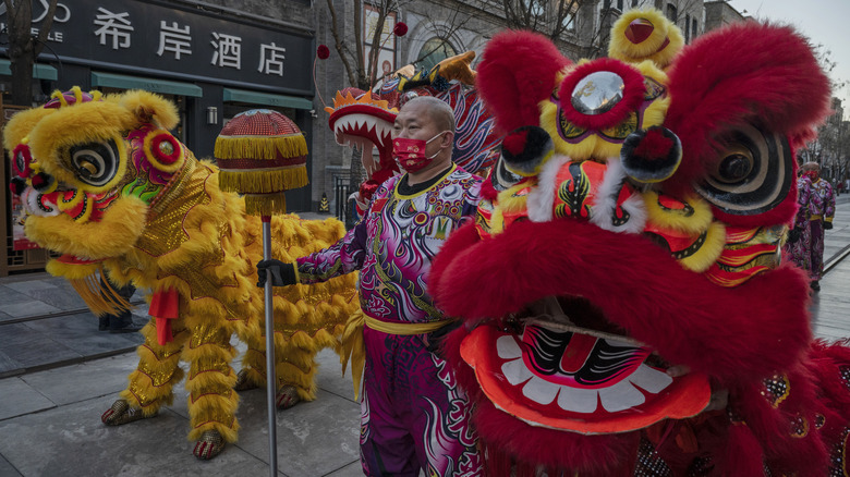 Dragon Costumes at Lunar New Year