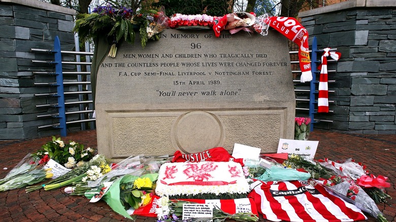 Hillsborough disaster stone memorial