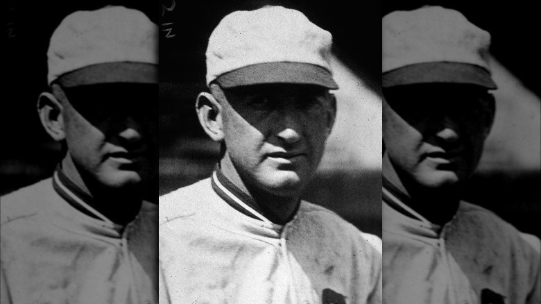 "Shoeless" Joe Jackson in baseball hat