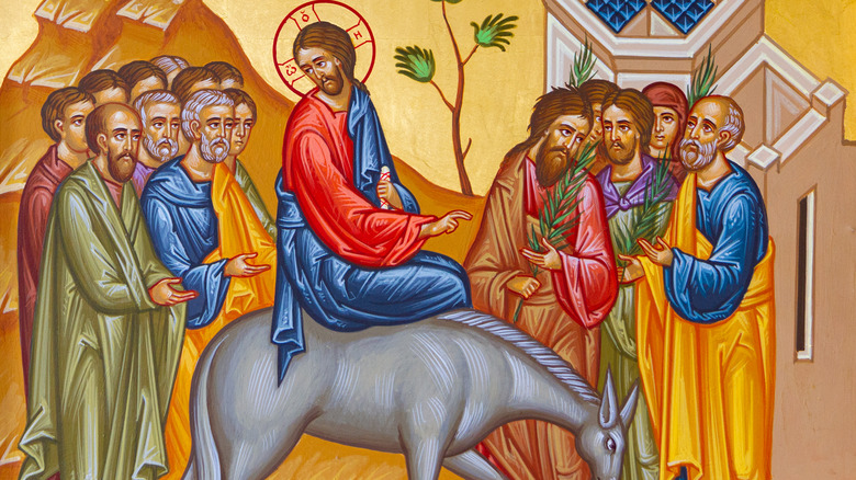 Icon of Jesus' entry into Jerusalem, Slovakia