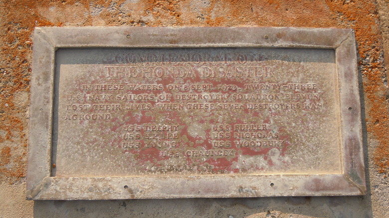 plaque commemorating Honda Point
