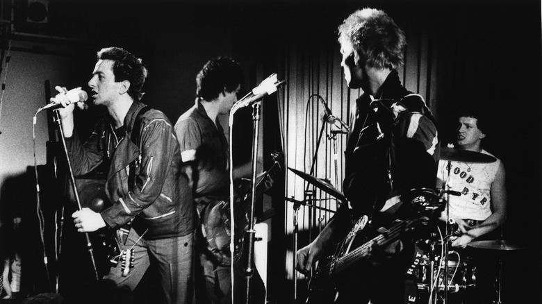 The Clash performing at the Coliseum, Harlesden, London, 11th March 1977