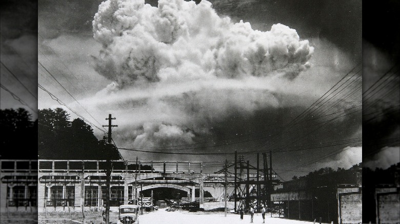 mushroom cloud over Nagasaki