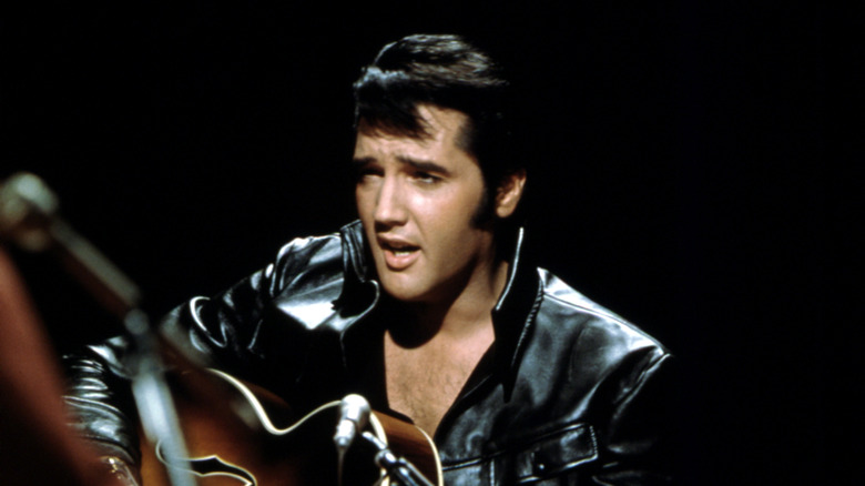 Elvis on stage