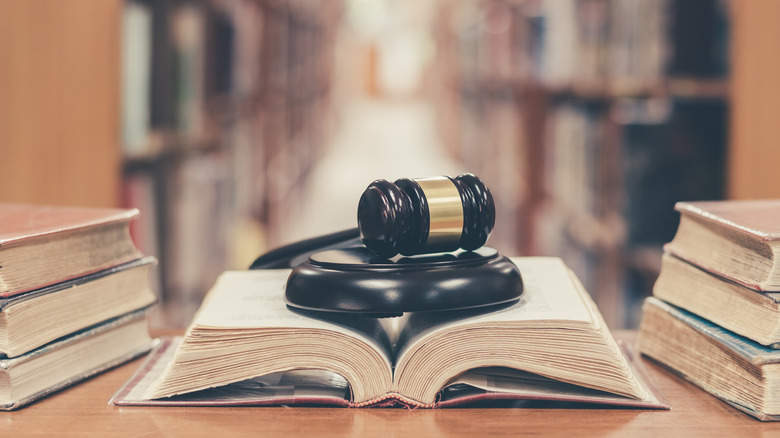 Law Books and gavel