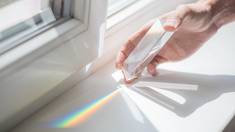 Creating a rainbow with a prism