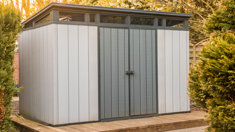 Shed in yard 