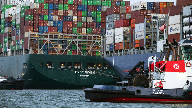 cargo ships in port