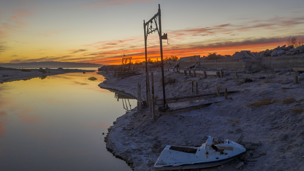 Abandoned Salton Sea marina