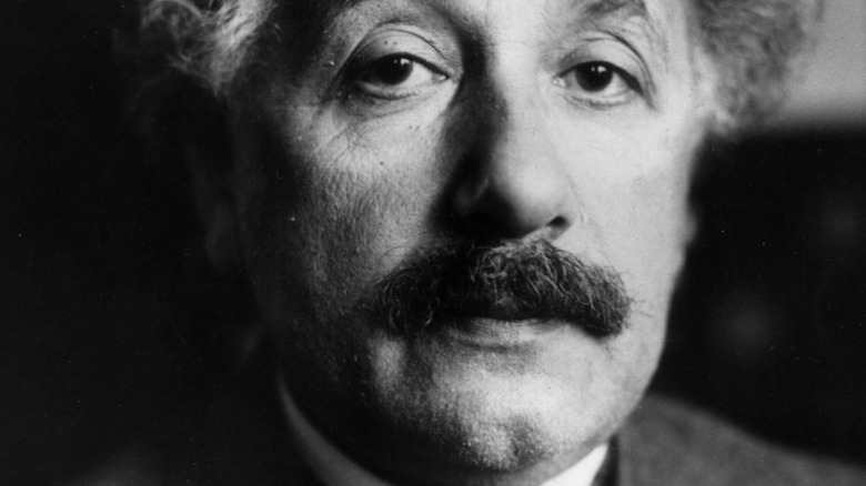 Albert Einstein looking into camera