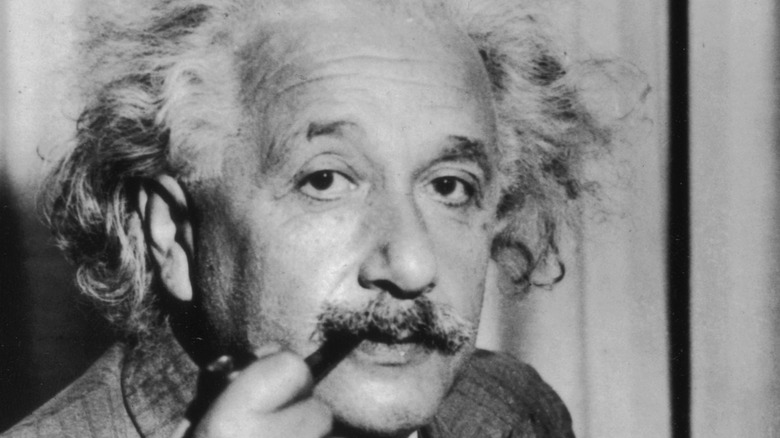 Einstein with a pipe