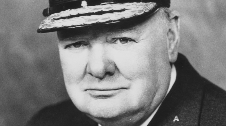 Winston Churchill close up portrait