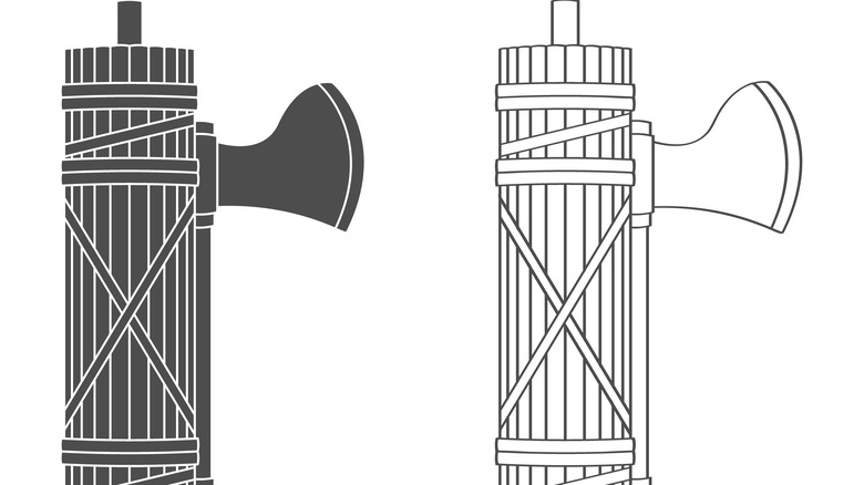 Illustration of fasces symbol