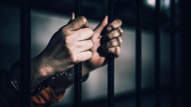 hands on prison bars